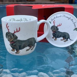 New Dachshund China Mug & Coaster Set